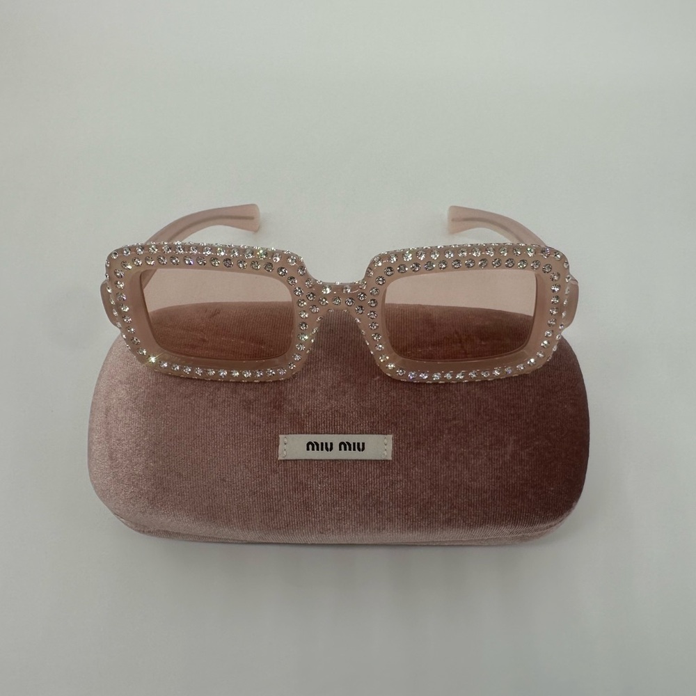 PINK CRYSTAL MIU MIU SUNGLASSES